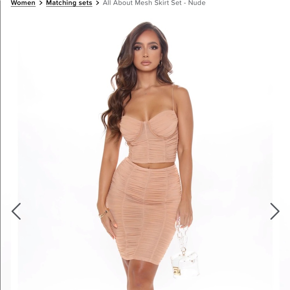 Fashion Nova - All About Mesh - nude dress